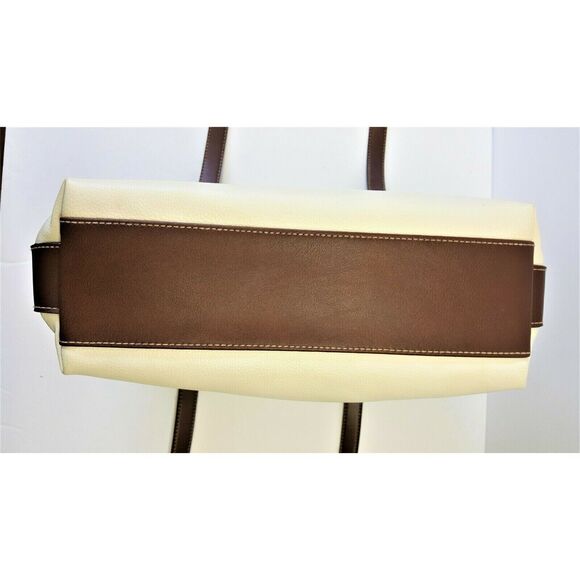 CL America Bone Color Faux Leather Shoulder Strap Handbag w/ Wallet / Billfold - Picture 11 of 12